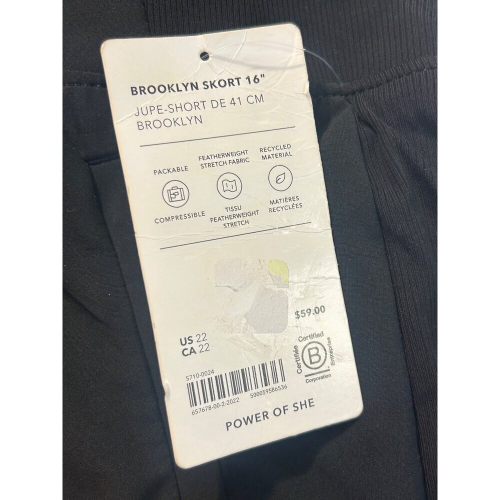 Athleta Brooklyn Skort 16” Black Size 16 and 22 NWT - Picture 11 of 11